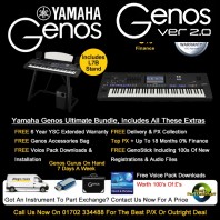 Yamaha Genos 76 Note Ultimate Bundle Keyboard, Speakers & L7 Stand